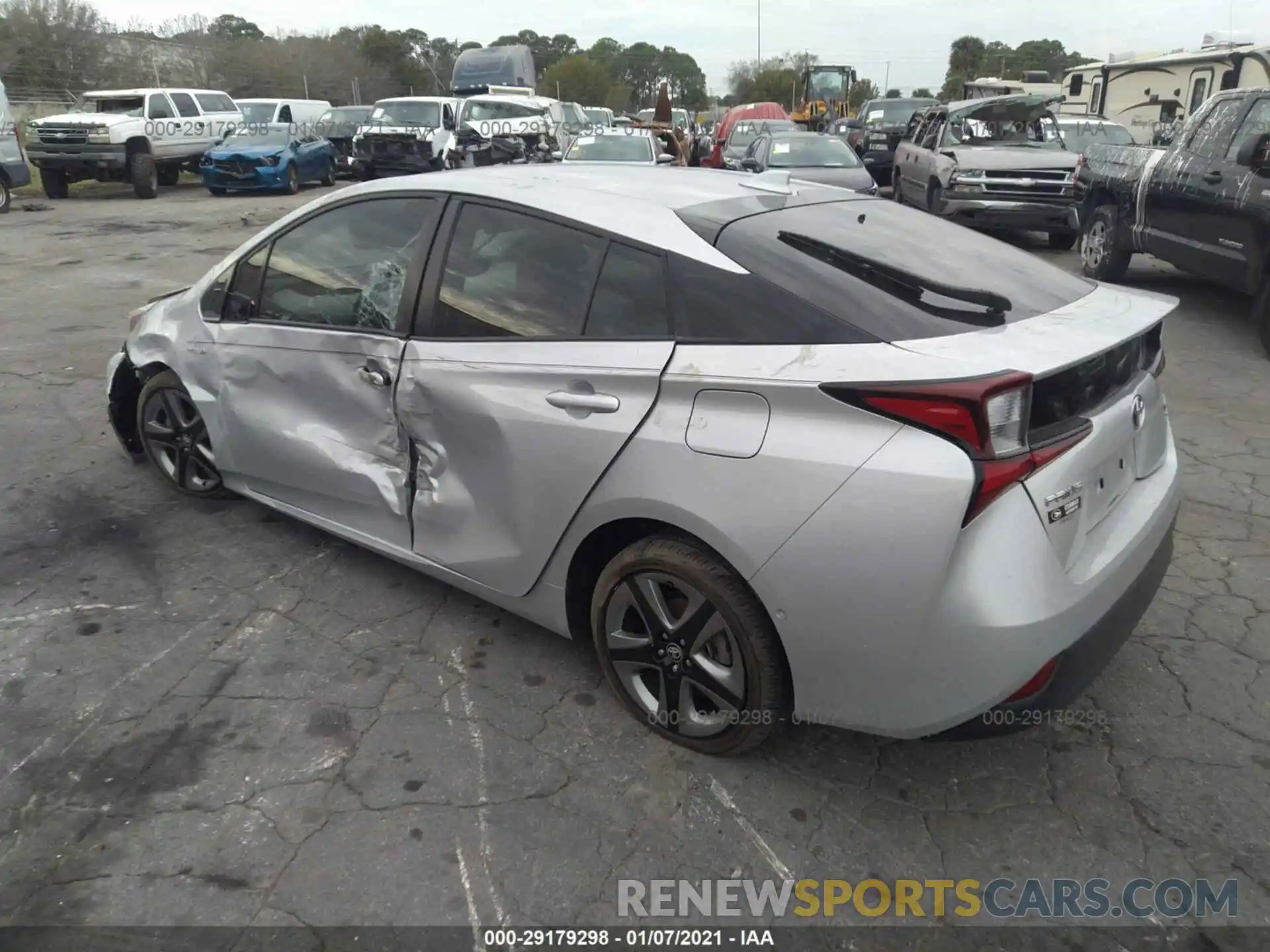 3 Photograph of a damaged car JTDKARFU2K3083470 TOYOTA PRIUS 2019