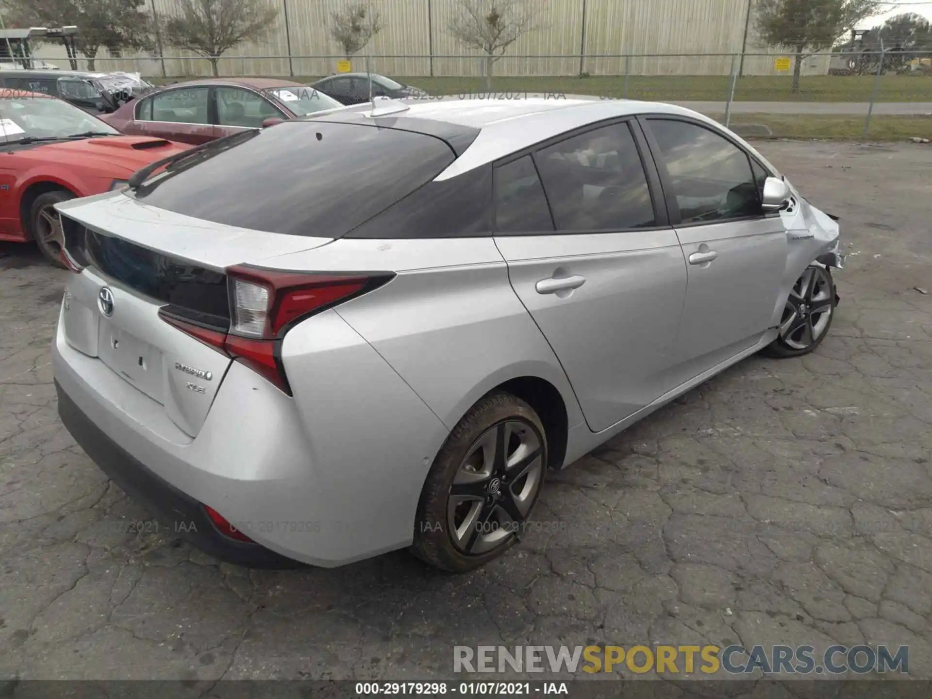 4 Photograph of a damaged car JTDKARFU2K3083470 TOYOTA PRIUS 2019