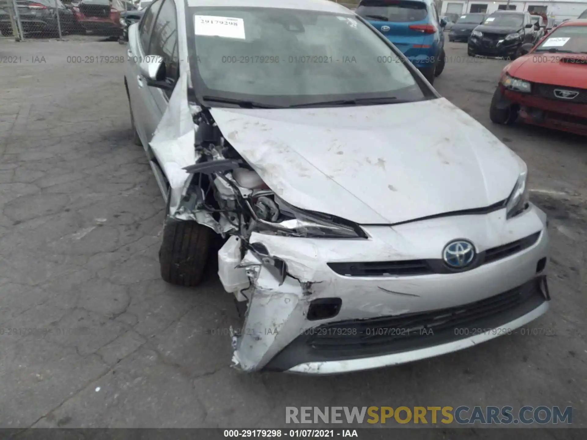 6 Photograph of a damaged car JTDKARFU2K3083470 TOYOTA PRIUS 2019