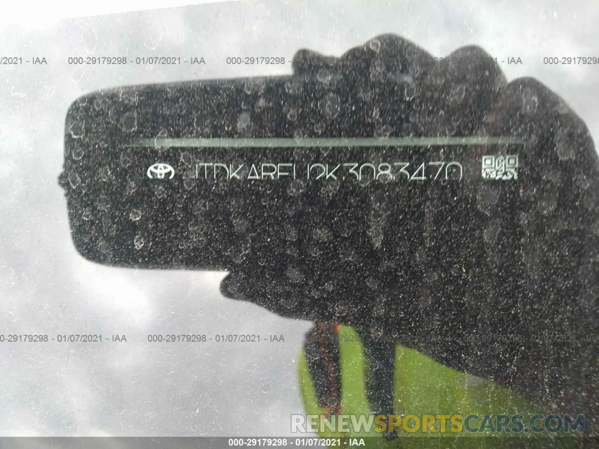 9 Photograph of a damaged car JTDKARFU2K3083470 TOYOTA PRIUS 2019