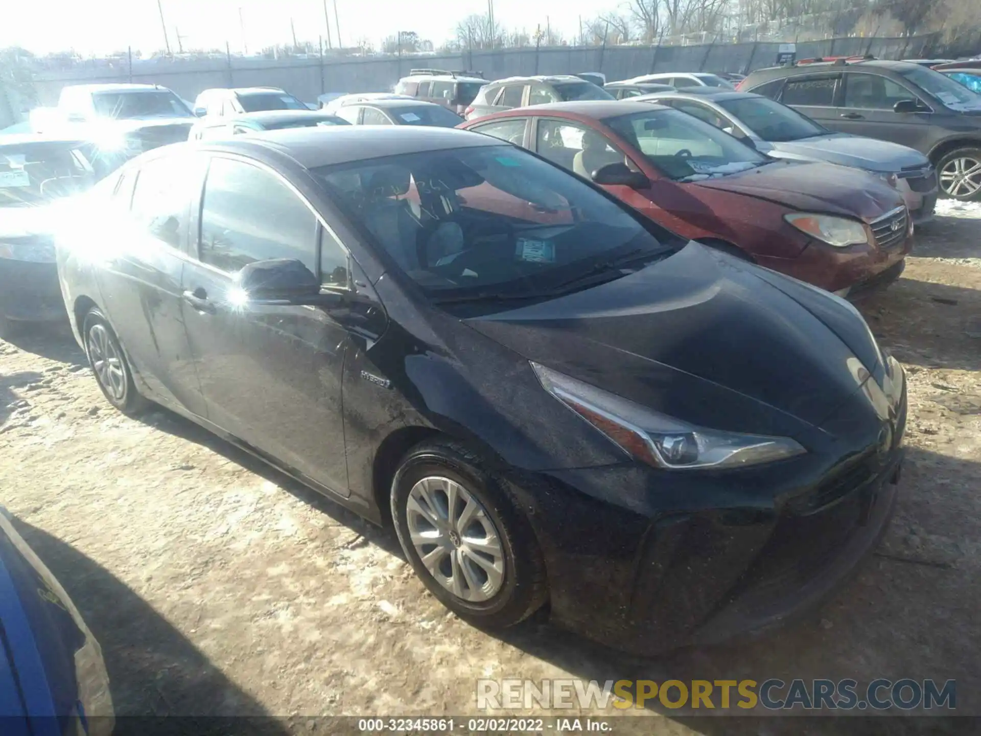 1 Photograph of a damaged car JTDKARFU2K3083484 TOYOTA PRIUS 2019