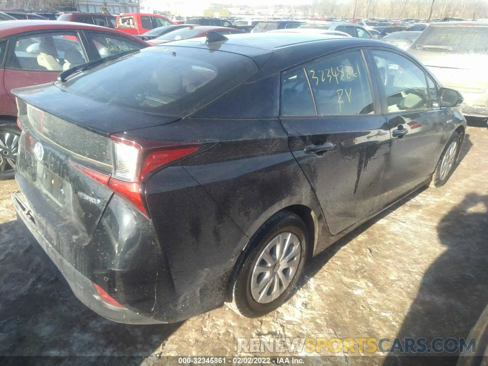 4 Фотография поврежденного автомобиля JTDKARFU2K3083484 TOYOTA PRIUS 2019