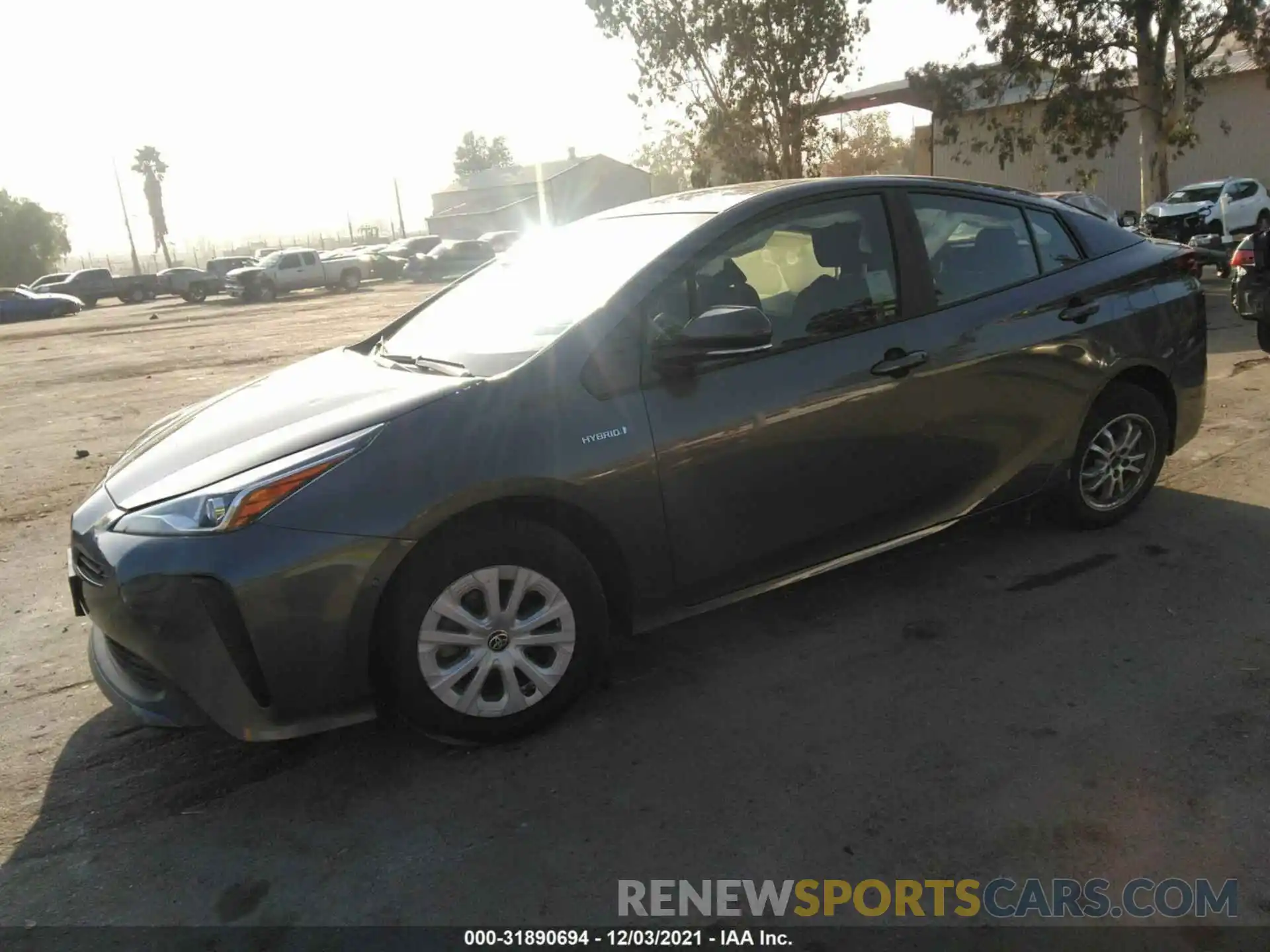 2 Photograph of a damaged car JTDKARFU2K3083551 TOYOTA PRIUS 2019