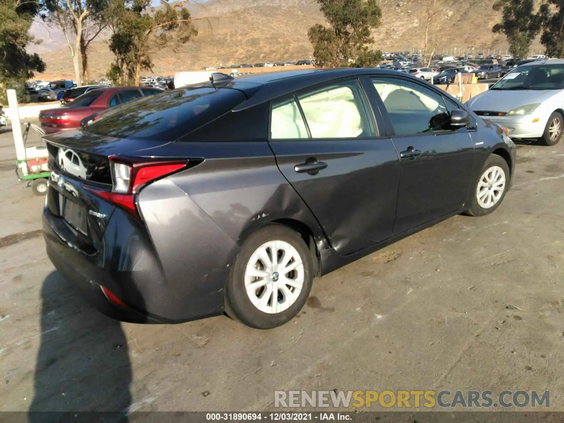 4 Photograph of a damaged car JTDKARFU2K3083551 TOYOTA PRIUS 2019