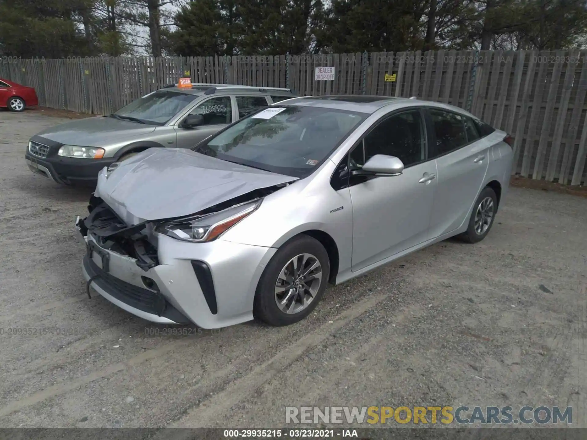 2 Фотография поврежденного автомобиля JTDKARFU2K3083842 TOYOTA PRIUS 2019