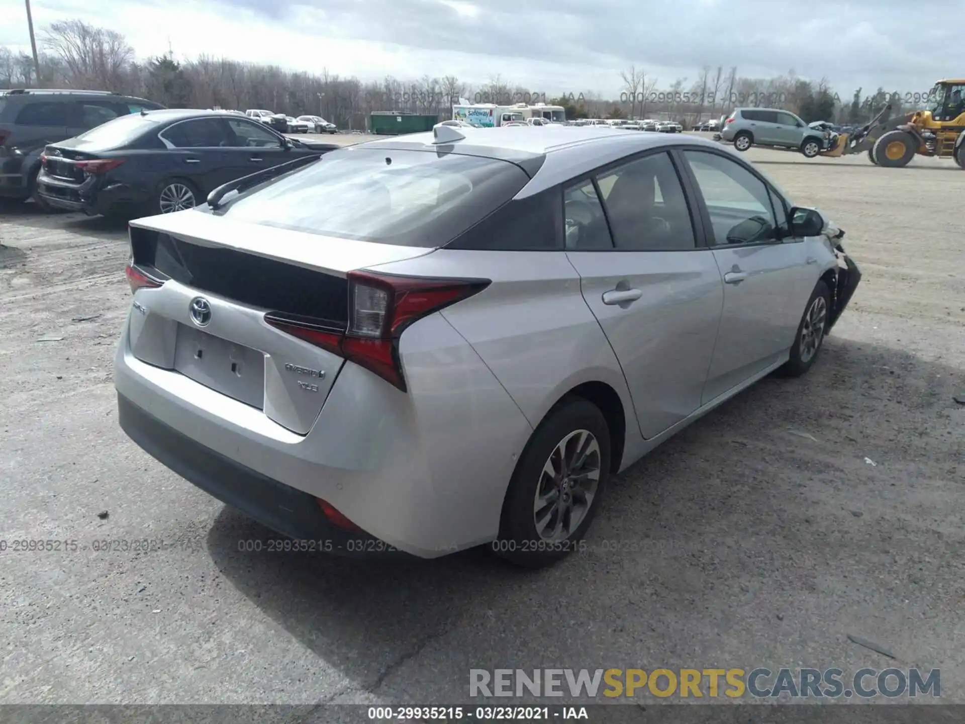 4 Photograph of a damaged car JTDKARFU2K3083842 TOYOTA PRIUS 2019