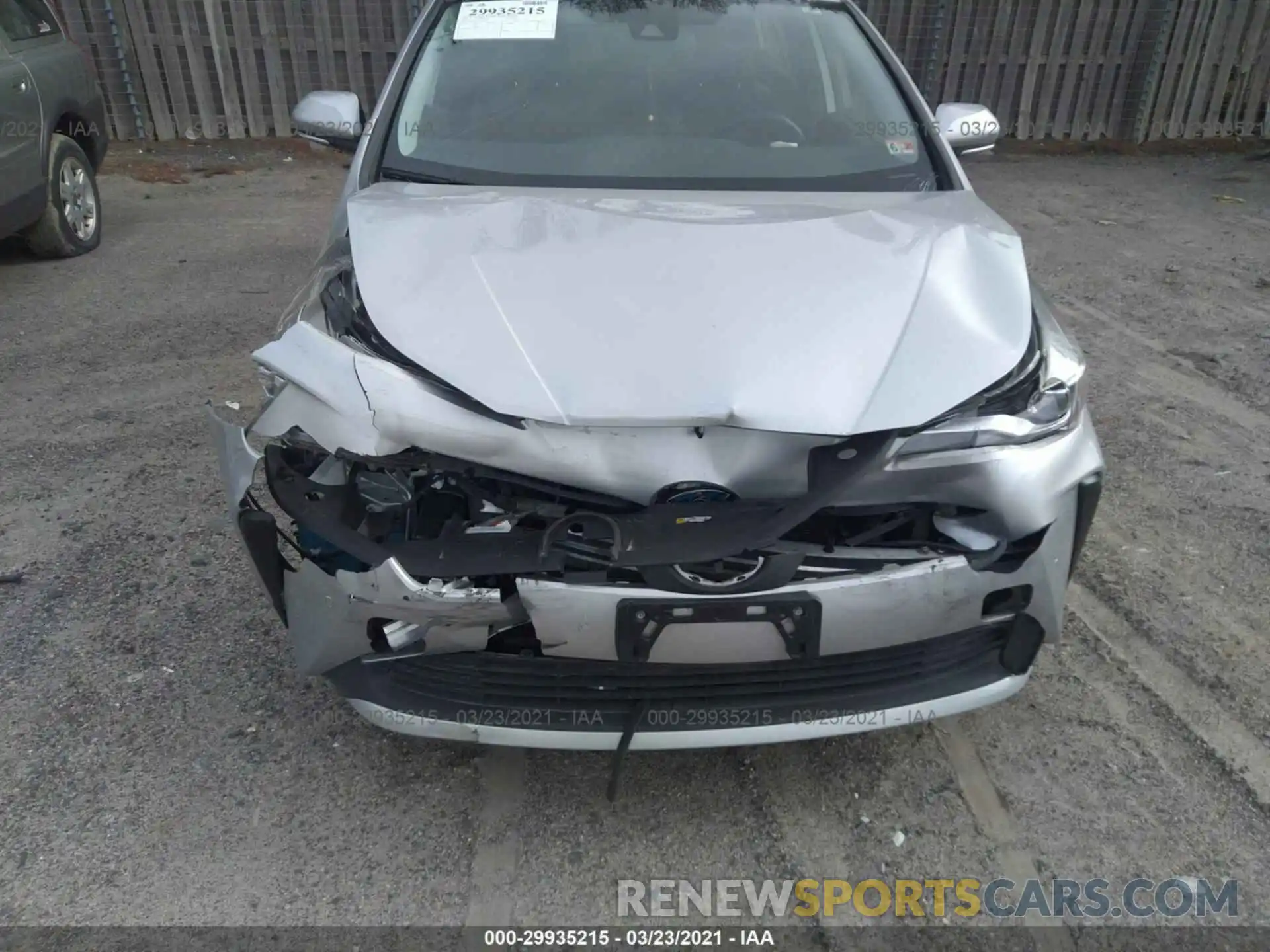 6 Photograph of a damaged car JTDKARFU2K3083842 TOYOTA PRIUS 2019