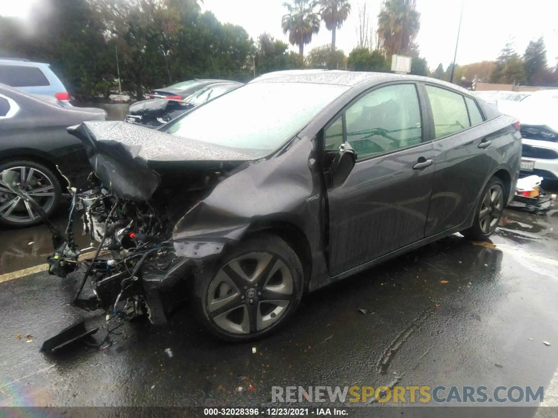 2 Photograph of a damaged car JTDKARFU2K3084392 TOYOTA PRIUS 2019