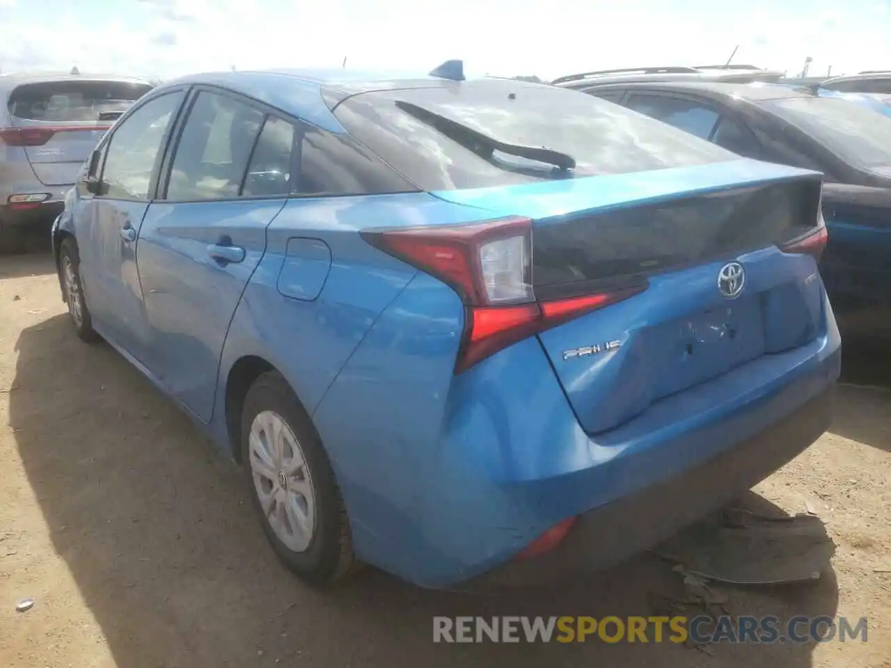 3 Photograph of a damaged car JTDKARFU2K3086689 TOYOTA PRIUS 2019