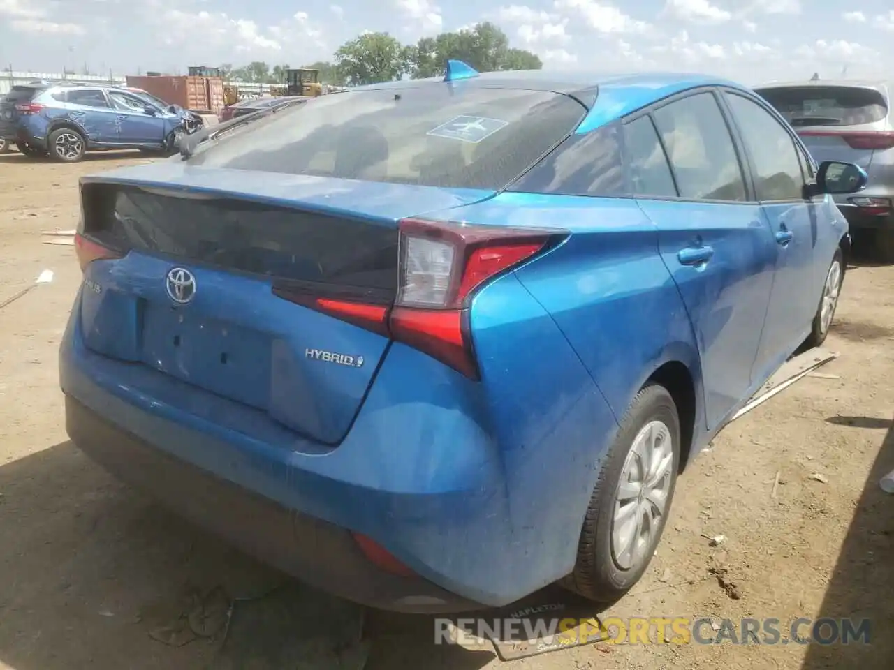 4 Photograph of a damaged car JTDKARFU2K3086689 TOYOTA PRIUS 2019