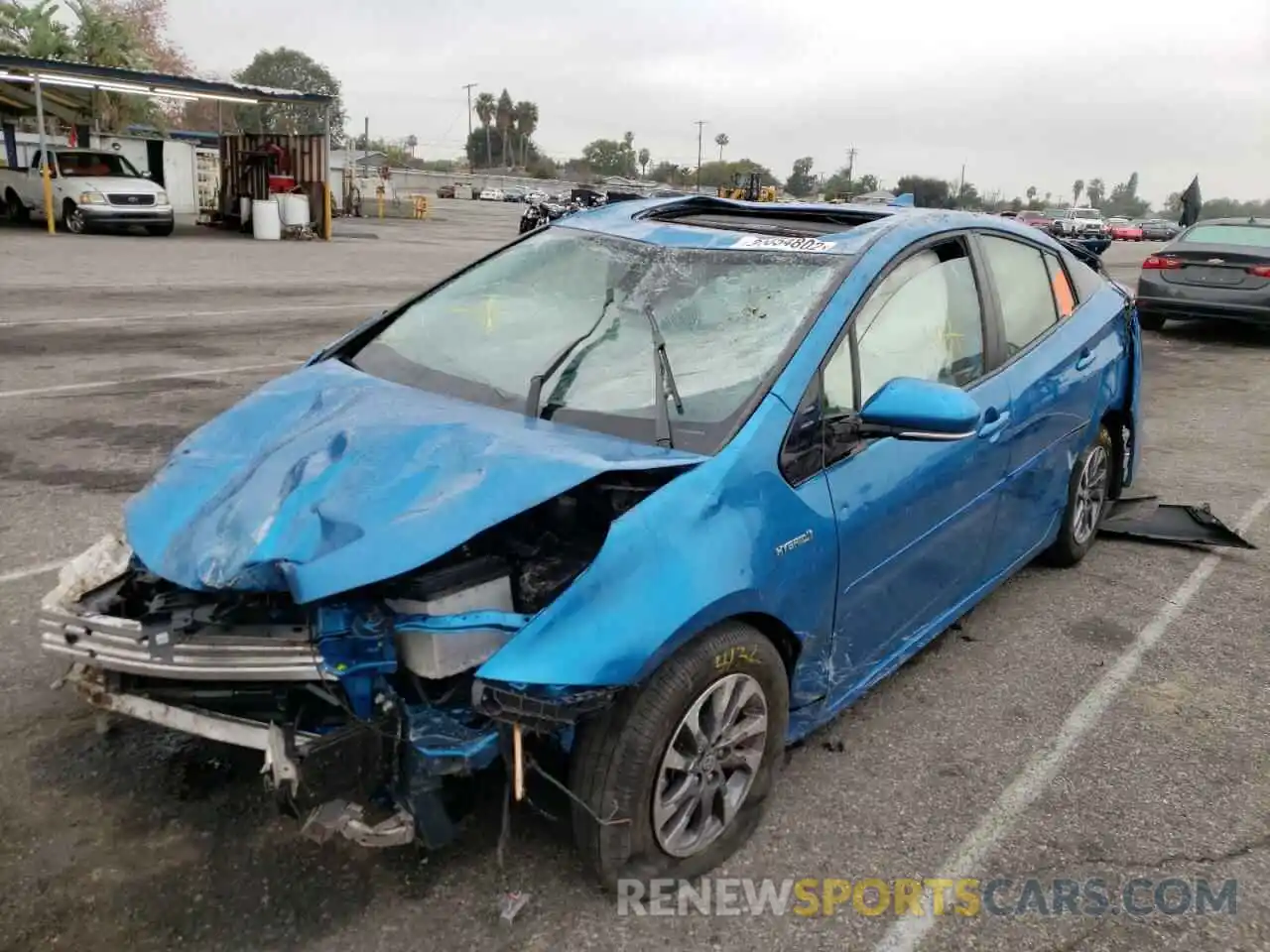 2 Photograph of a damaged car JTDKARFU2K3087261 TOYOTA PRIUS 2019