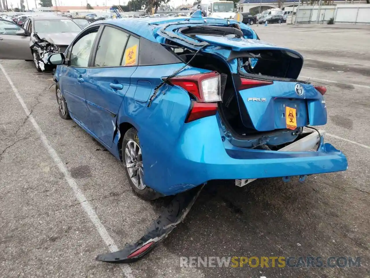 3 Photograph of a damaged car JTDKARFU2K3087261 TOYOTA PRIUS 2019