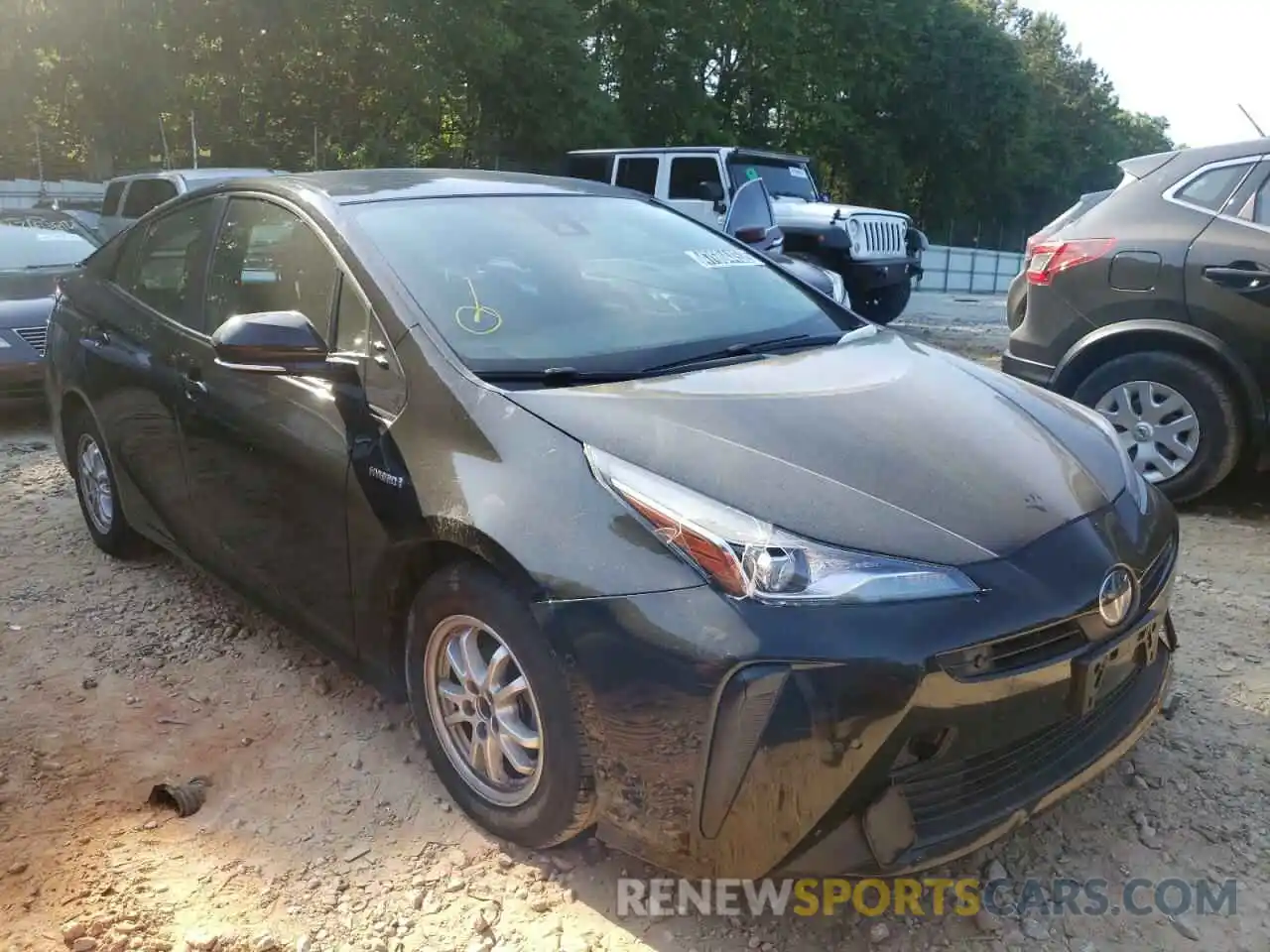 1 Photograph of a damaged car JTDKARFU2K3088054 TOYOTA PRIUS 2019