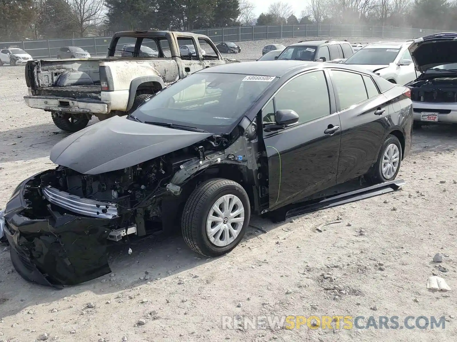 2 Photograph of a damaged car JTDKARFU2K3088619 TOYOTA PRIUS 2019