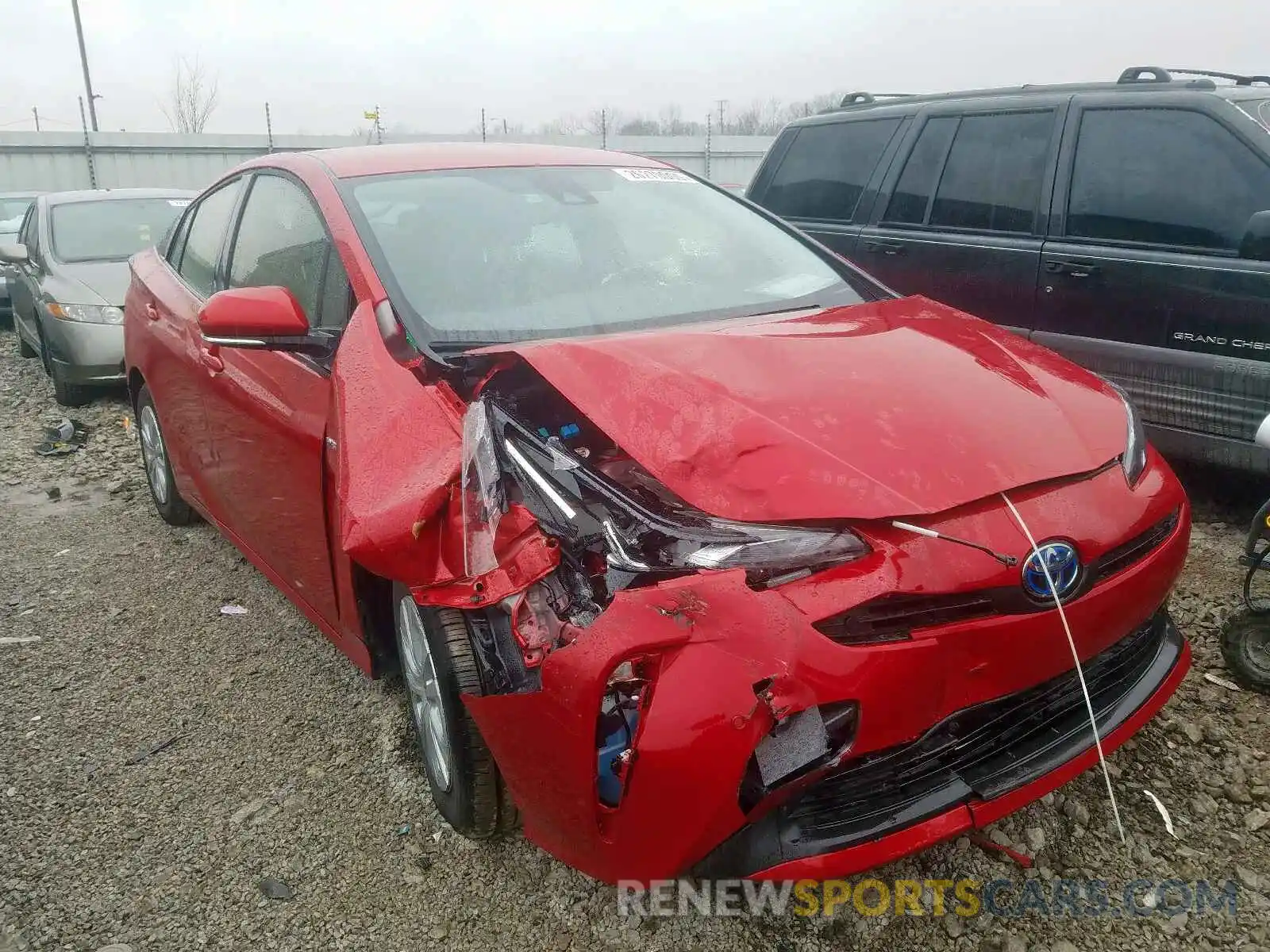 1 Photograph of a damaged car JTDKARFU2K3088717 TOYOTA PRIUS 2019