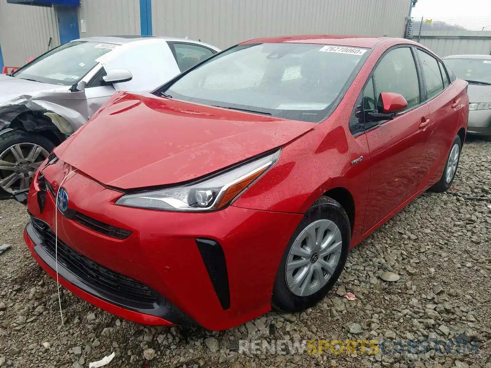 2 Photograph of a damaged car JTDKARFU2K3088717 TOYOTA PRIUS 2019