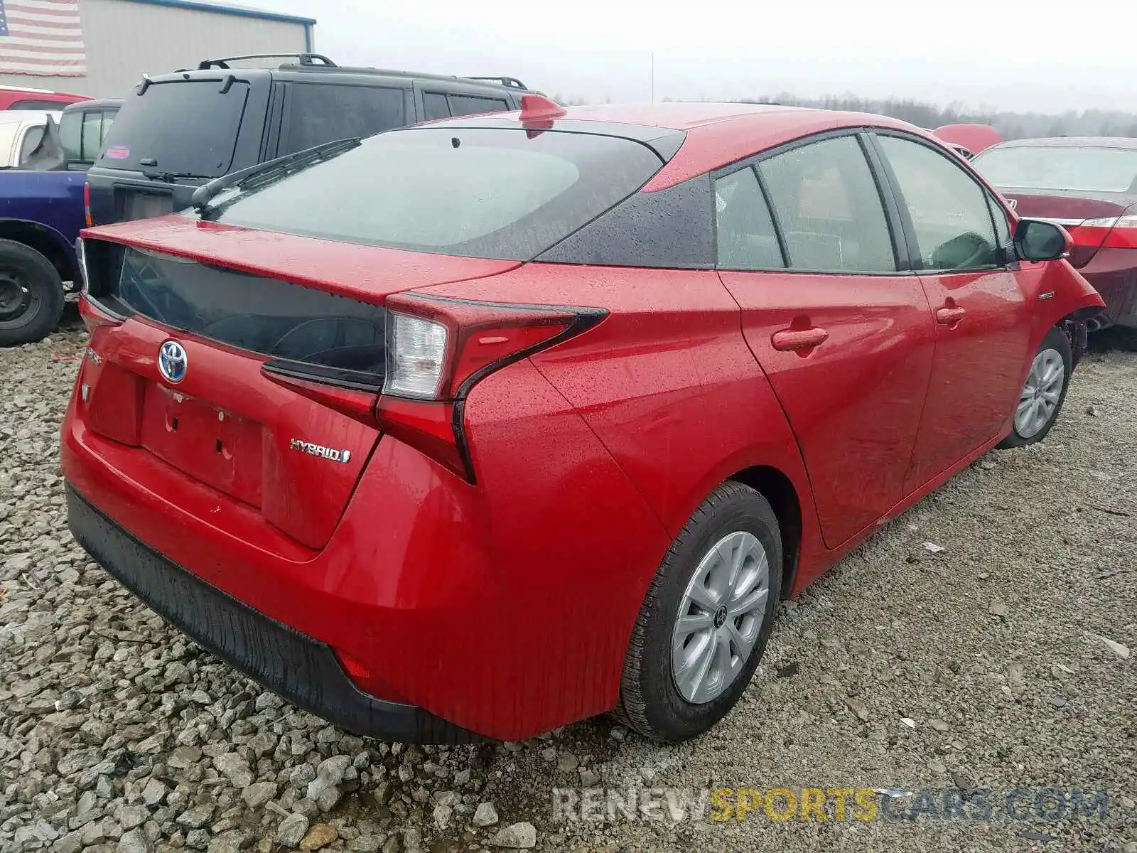 4 Photograph of a damaged car JTDKARFU2K3088717 TOYOTA PRIUS 2019