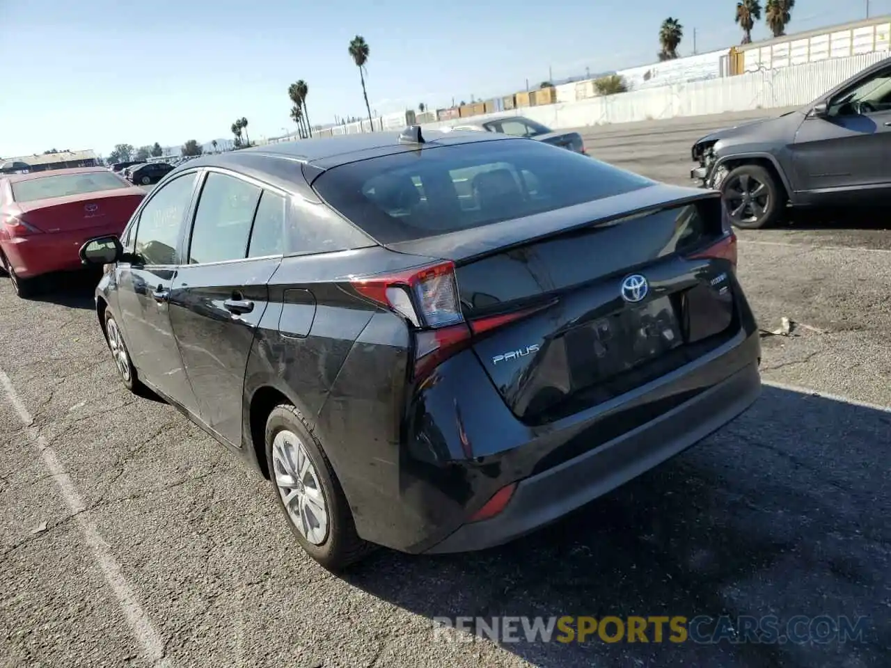 3 Photograph of a damaged car JTDKARFU2K3088961 TOYOTA PRIUS 2019