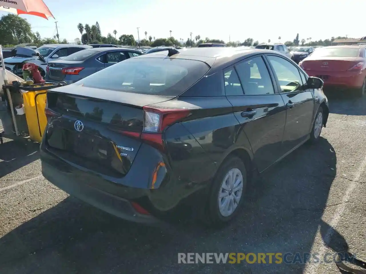 4 Photograph of a damaged car JTDKARFU2K3088961 TOYOTA PRIUS 2019