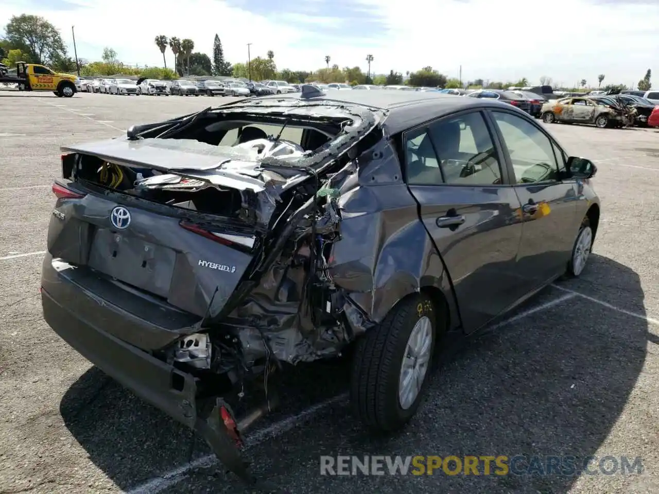 4 Photograph of a damaged car JTDKARFU2K3089687 TOYOTA PRIUS 2019