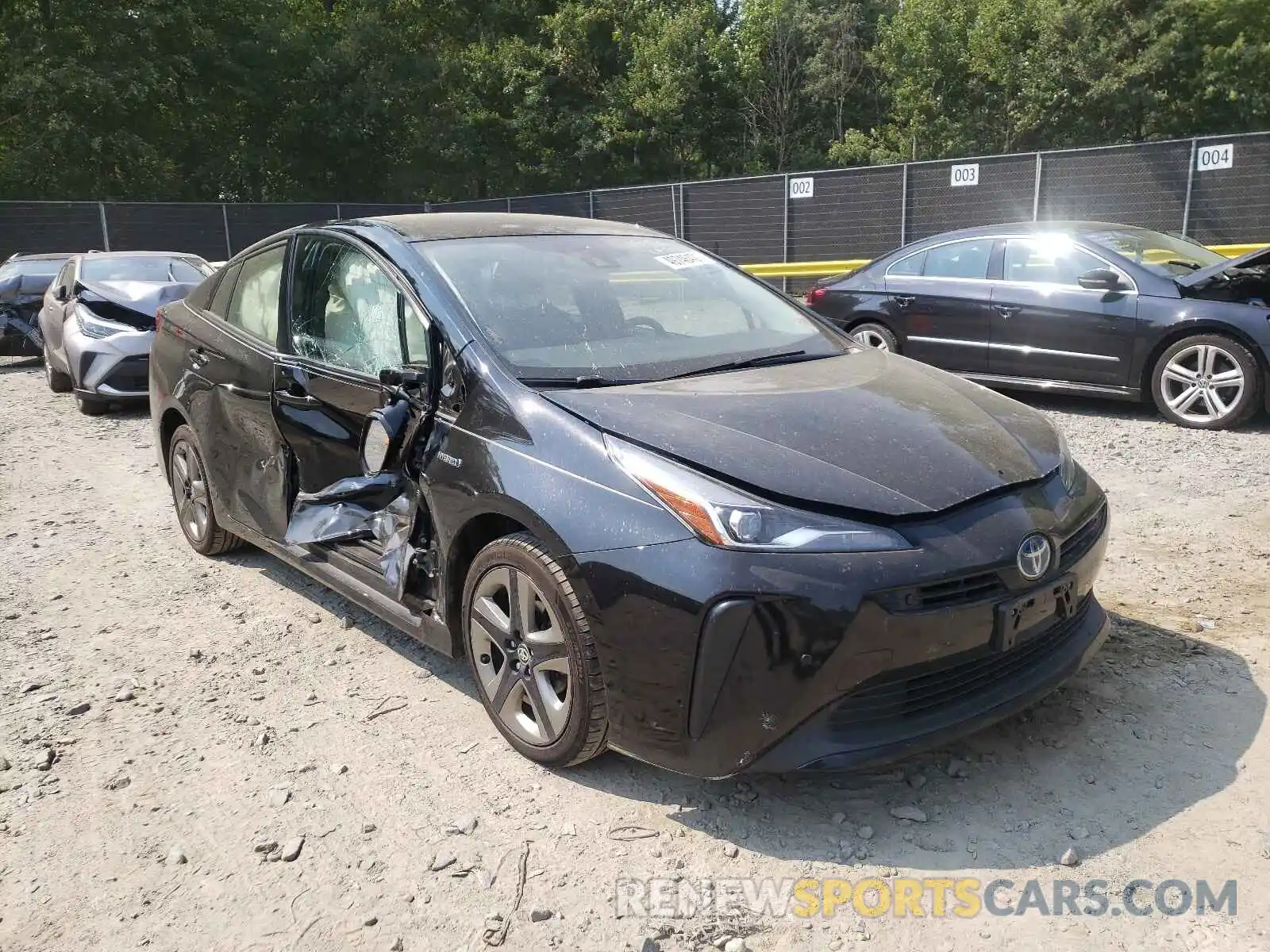 1 Photograph of a damaged car JTDKARFU2K3091469 TOYOTA PRIUS 2019