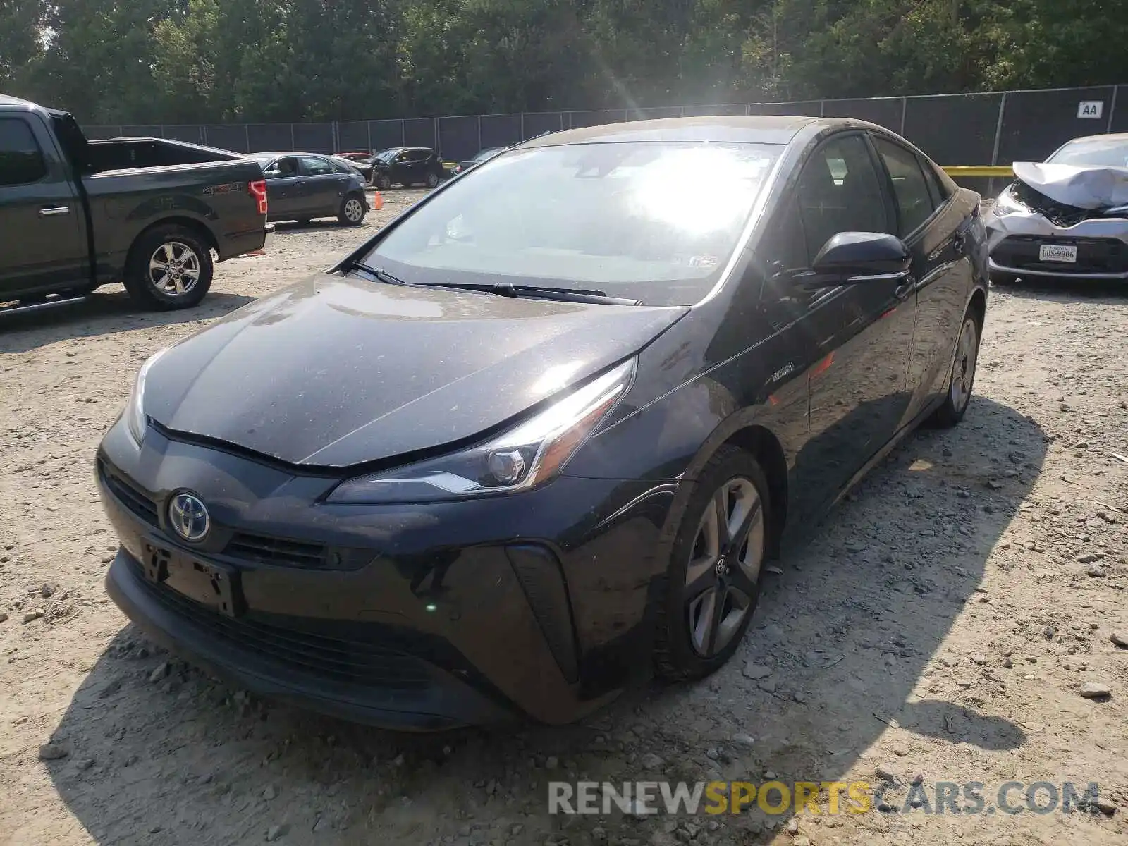 2 Photograph of a damaged car JTDKARFU2K3091469 TOYOTA PRIUS 2019