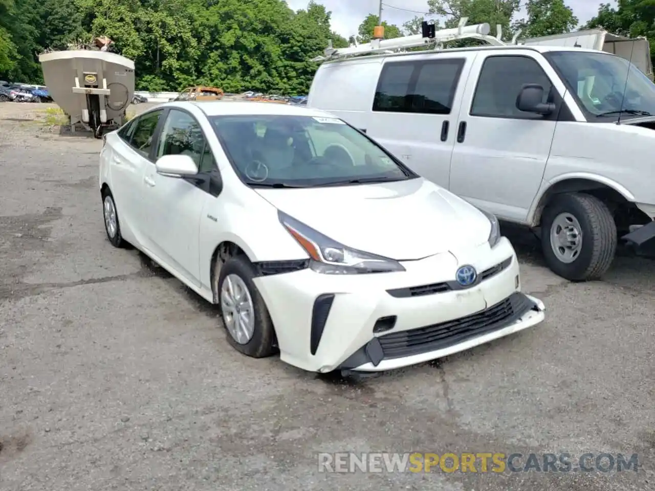 1 Photograph of a damaged car JTDKARFU2K3092301 TOYOTA PRIUS 2019