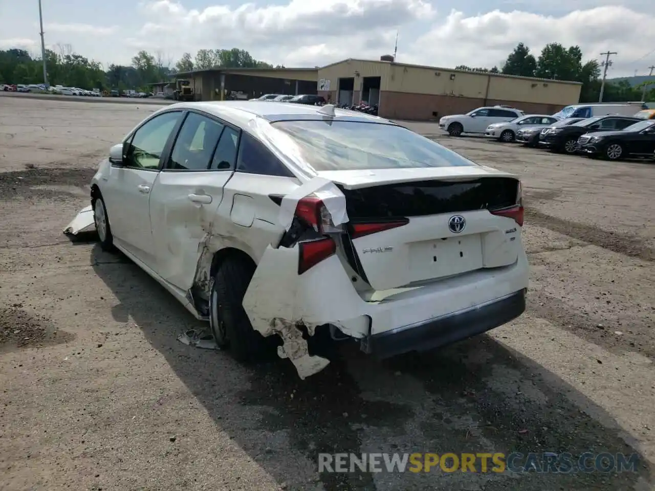 3 Photograph of a damaged car JTDKARFU2K3092301 TOYOTA PRIUS 2019