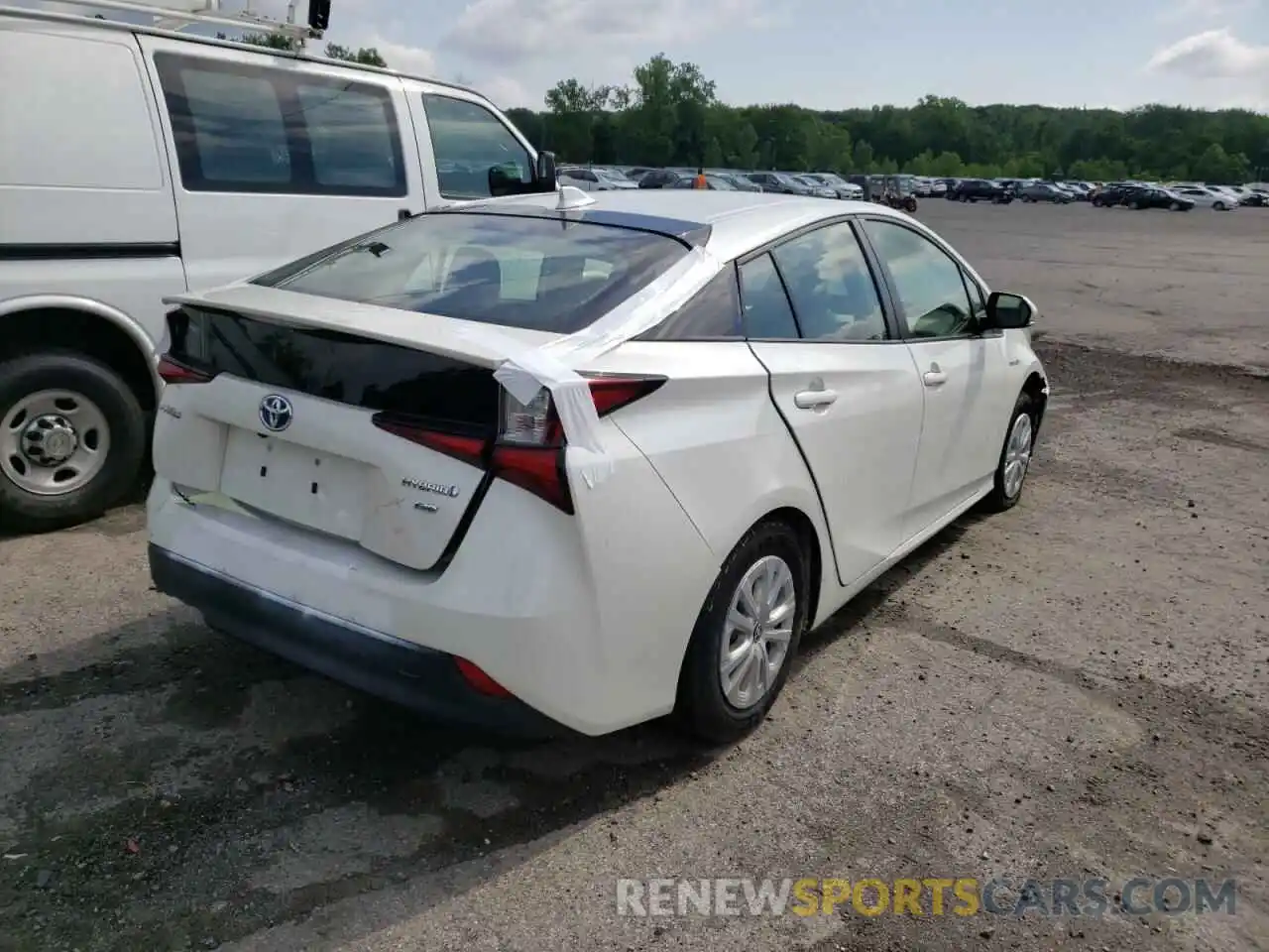 4 Photograph of a damaged car JTDKARFU2K3092301 TOYOTA PRIUS 2019