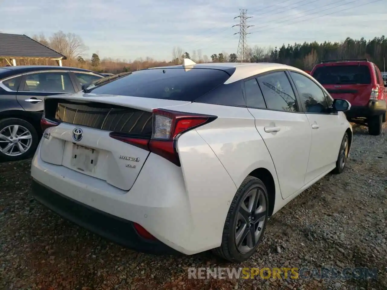 4 Photograph of a damaged car JTDKARFU2K3092539 TOYOTA PRIUS 2019