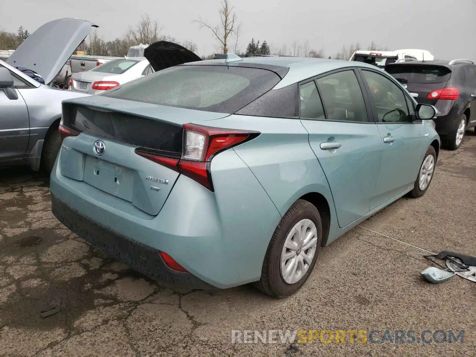 4 Фотография поврежденного автомобиля JTDKARFU2K3093058 TOYOTA PRIUS 2019