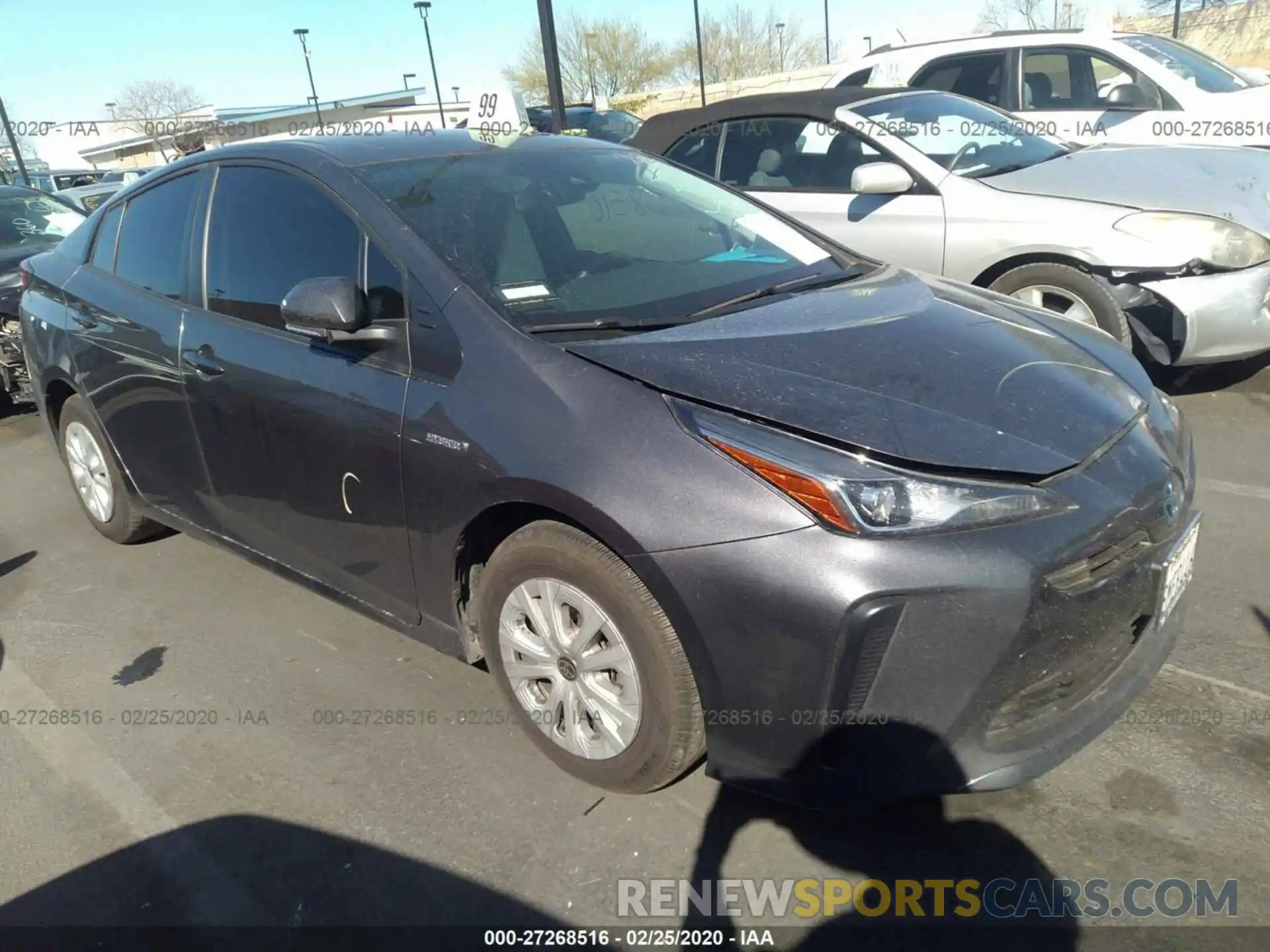 1 Photograph of a damaged car JTDKARFU2K3093254 TOYOTA PRIUS 2019