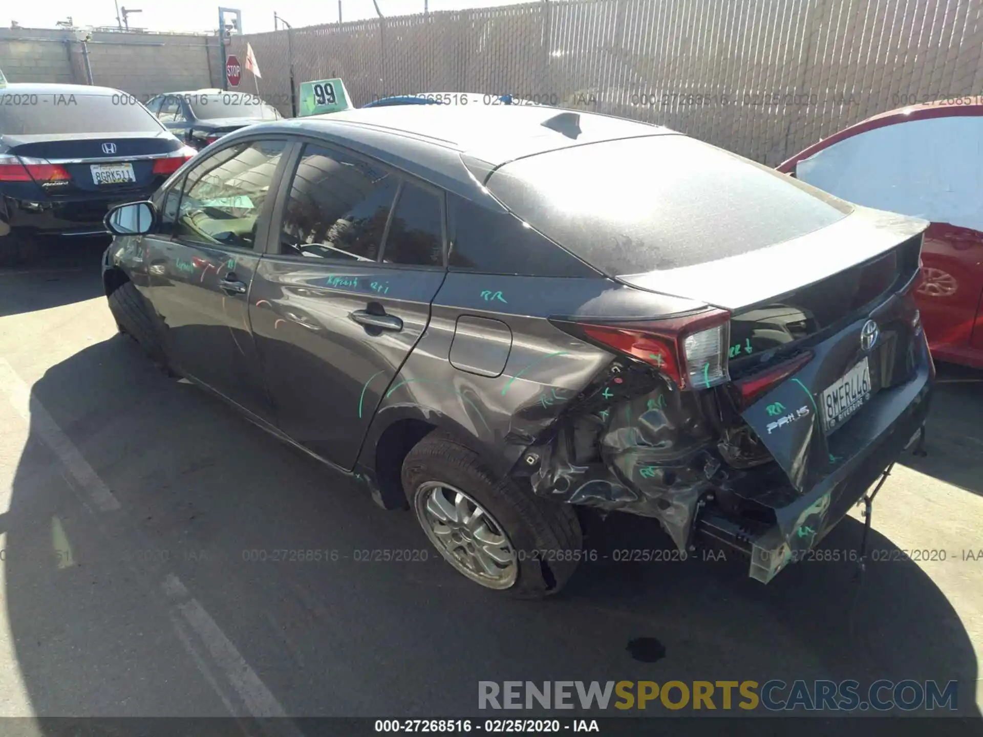 3 Photograph of a damaged car JTDKARFU2K3093254 TOYOTA PRIUS 2019