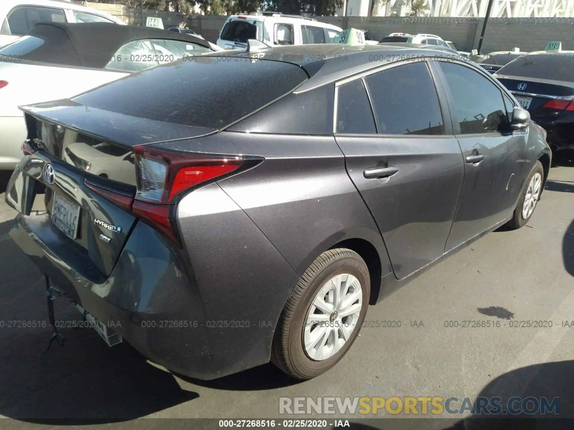 4 Фотография поврежденного автомобиля JTDKARFU2K3093254 TOYOTA PRIUS 2019