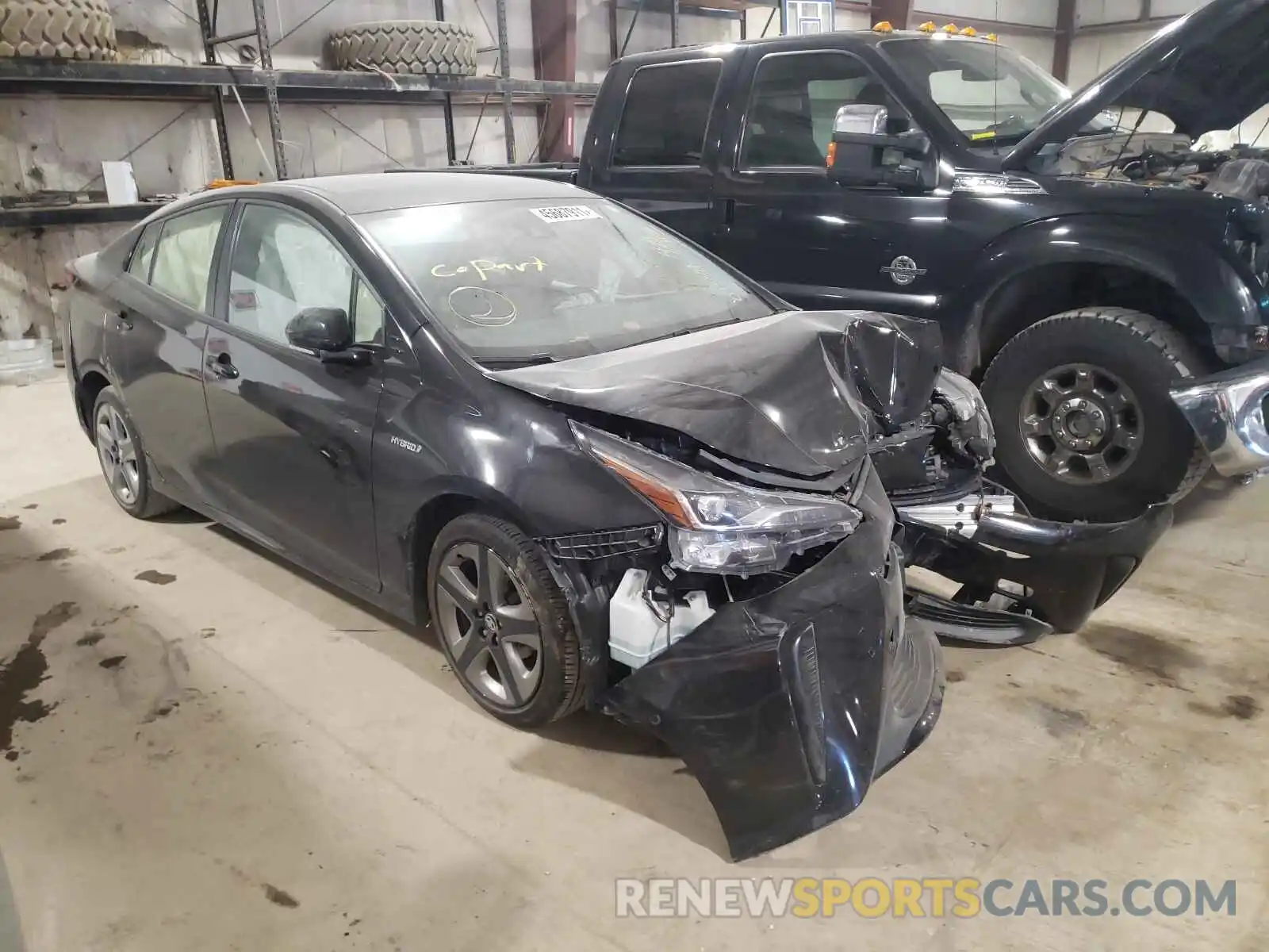 1 Photograph of a damaged car JTDKARFU2K3093304 TOYOTA PRIUS 2019