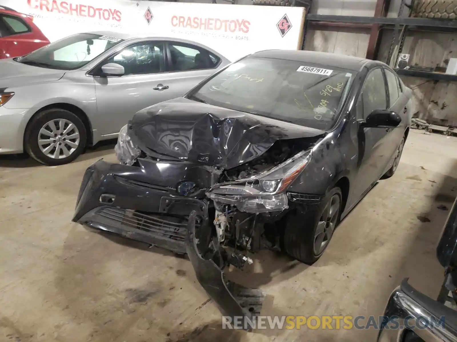 2 Photograph of a damaged car JTDKARFU2K3093304 TOYOTA PRIUS 2019