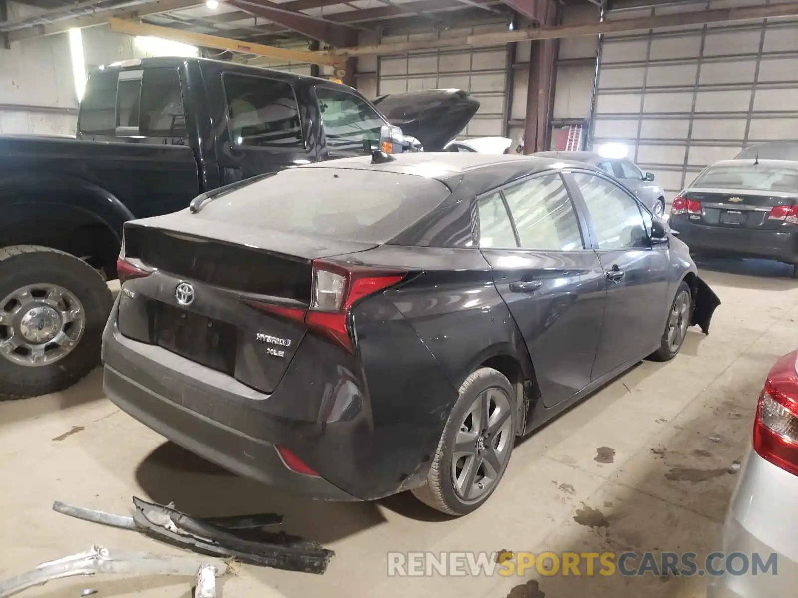 4 Photograph of a damaged car JTDKARFU2K3093304 TOYOTA PRIUS 2019