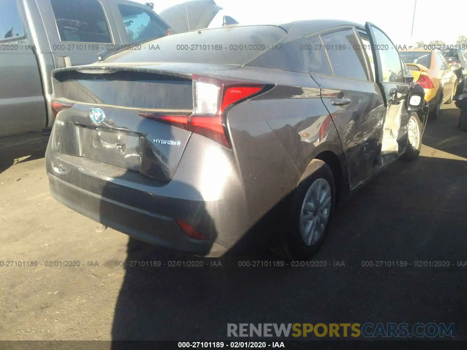 4 Photograph of a damaged car JTDKARFU2K3093643 TOYOTA PRIUS 2019