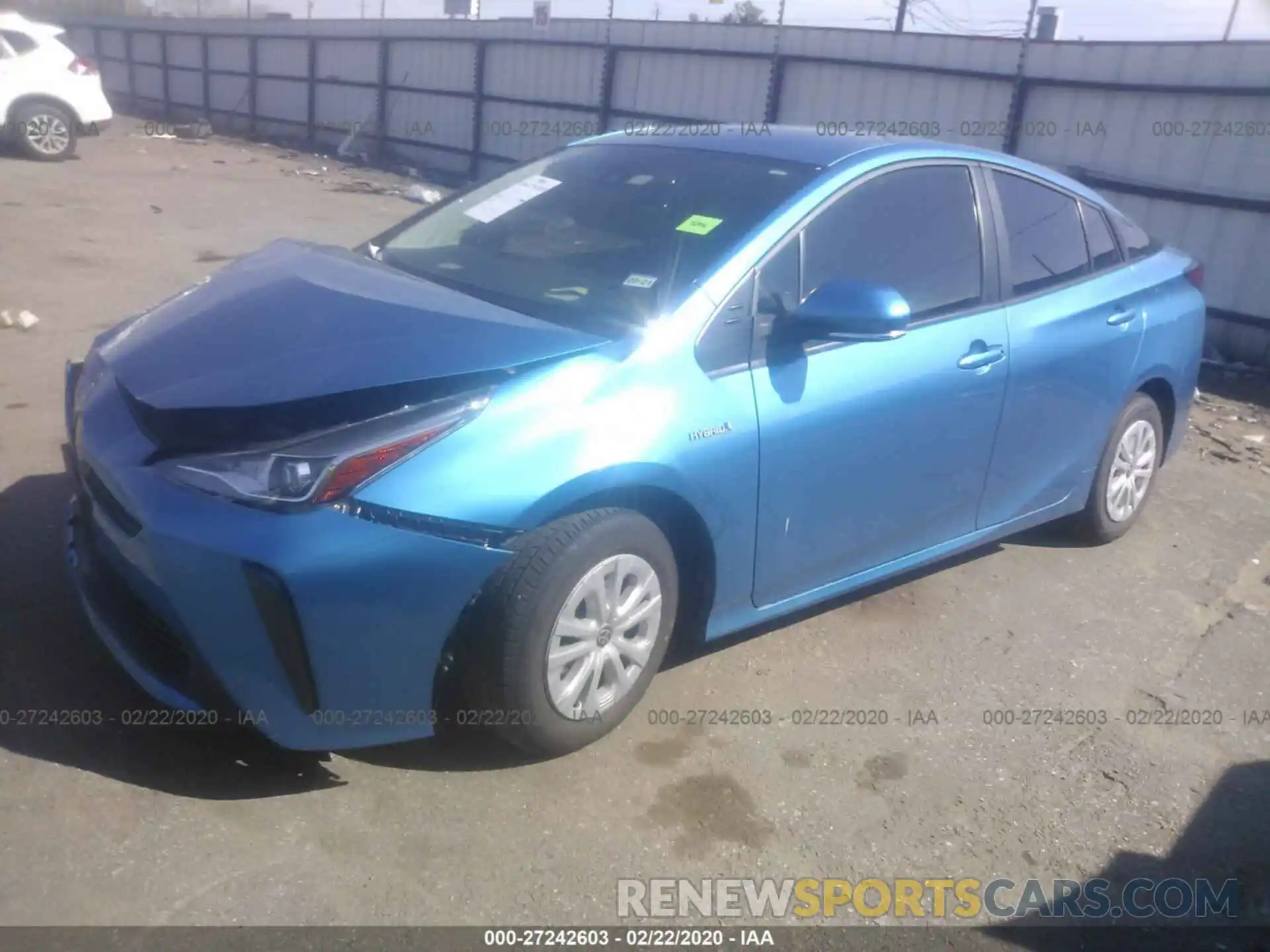 2 Photograph of a damaged car JTDKARFU2K3094291 TOYOTA PRIUS 2019