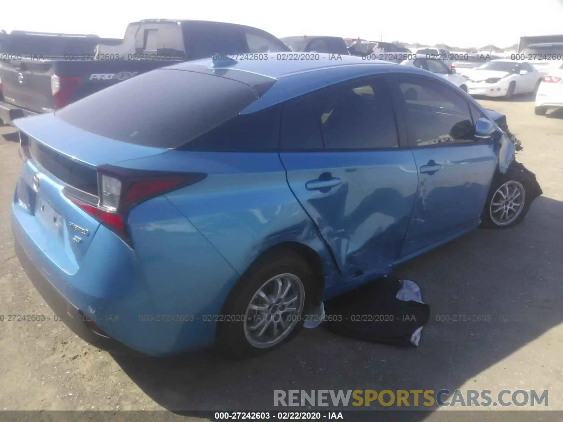 4 Фотография поврежденного автомобиля JTDKARFU2K3094291 TOYOTA PRIUS 2019