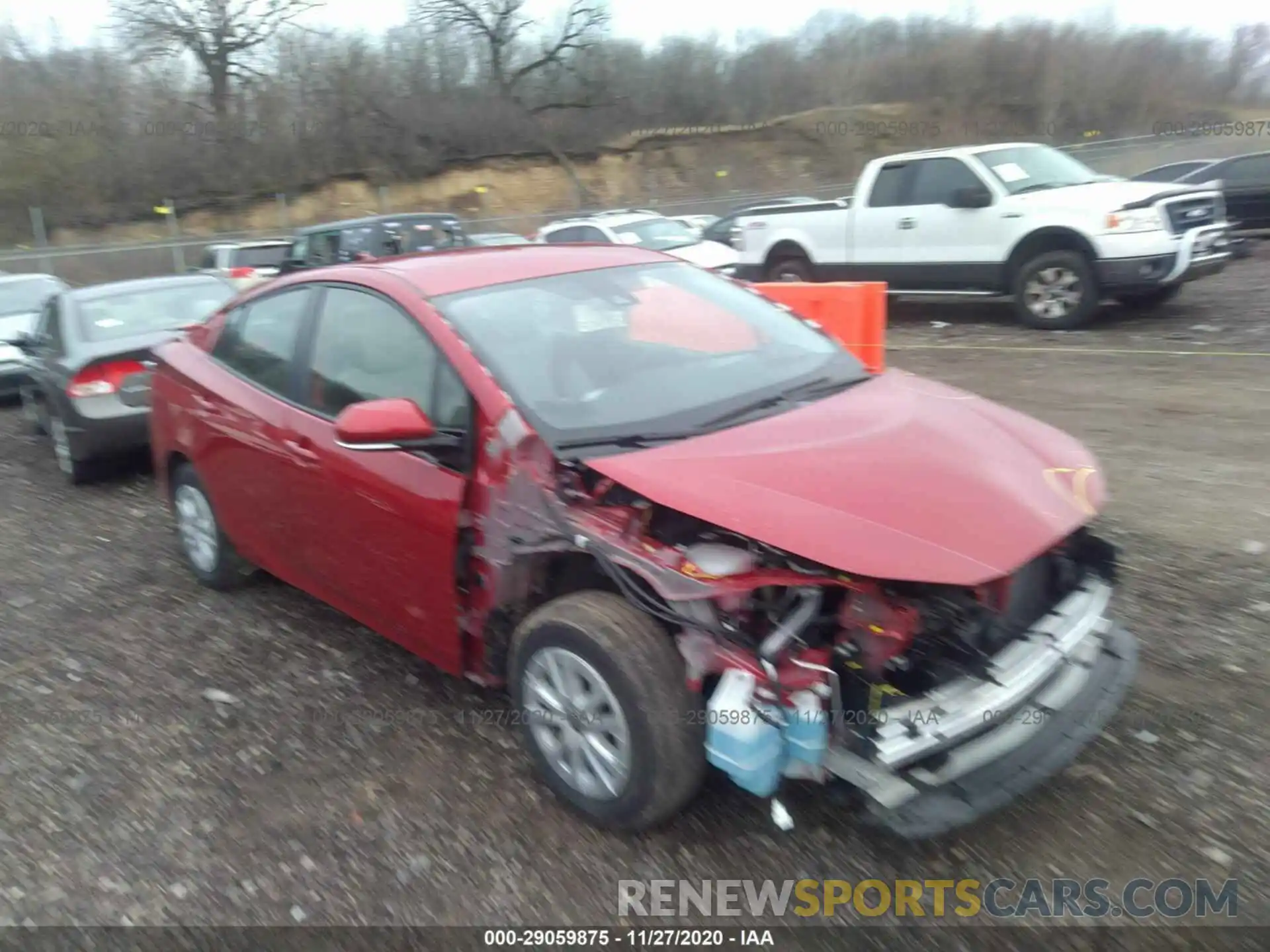 1 Photograph of a damaged car JTDKARFU2K3094484 TOYOTA PRIUS 2019