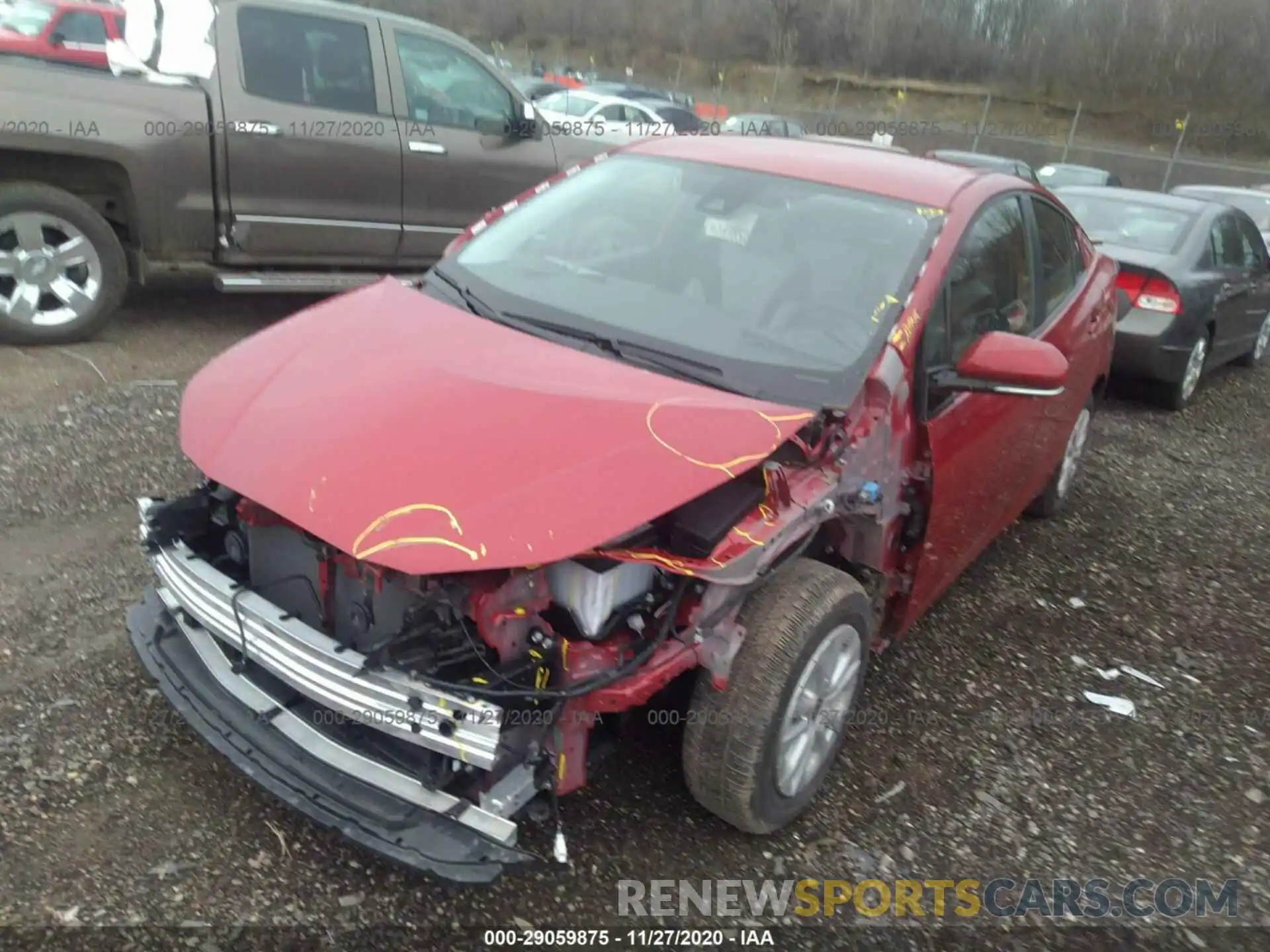 2 Photograph of a damaged car JTDKARFU2K3094484 TOYOTA PRIUS 2019