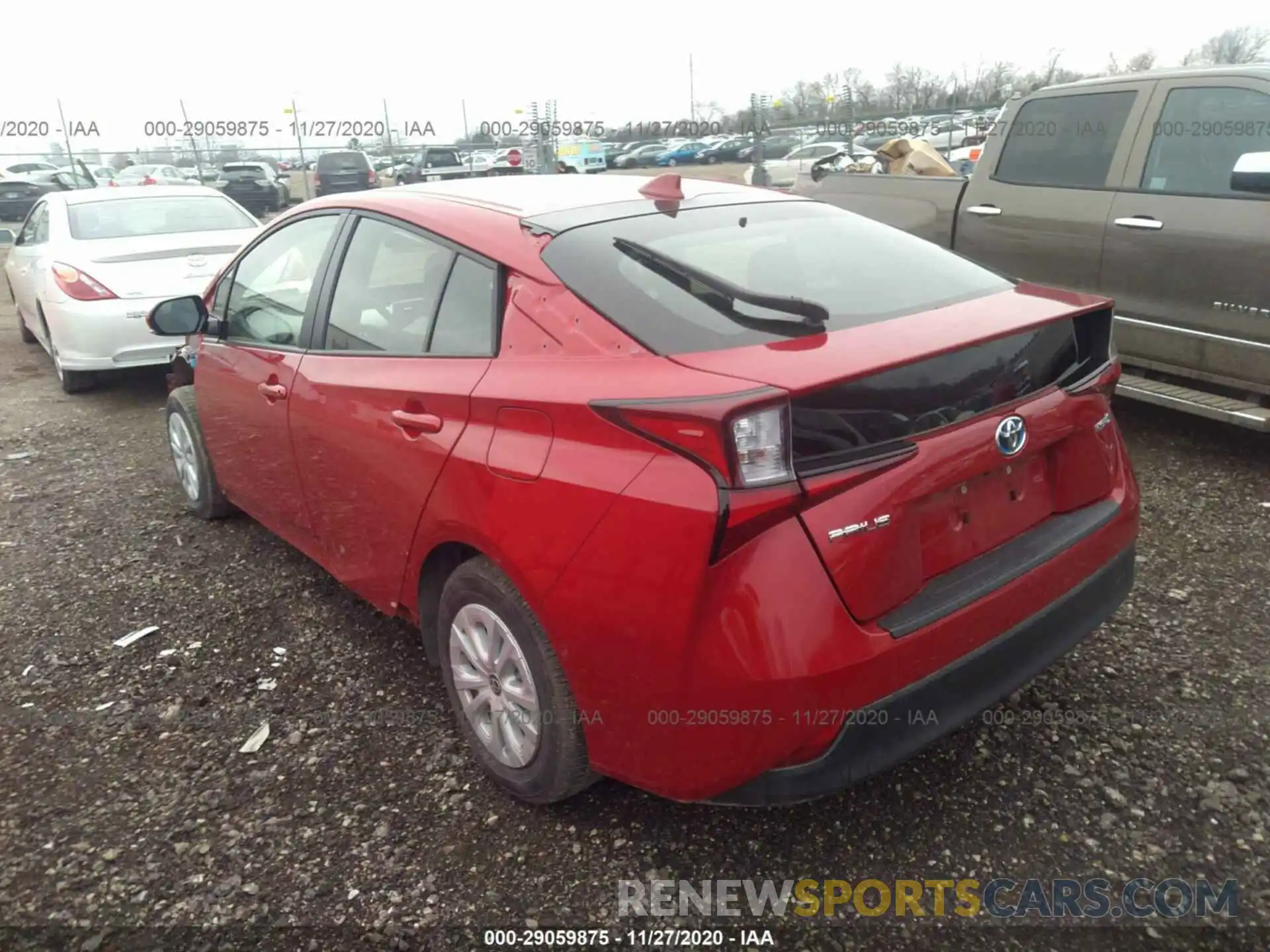 3 Фотография поврежденного автомобиля JTDKARFU2K3094484 TOYOTA PRIUS 2019