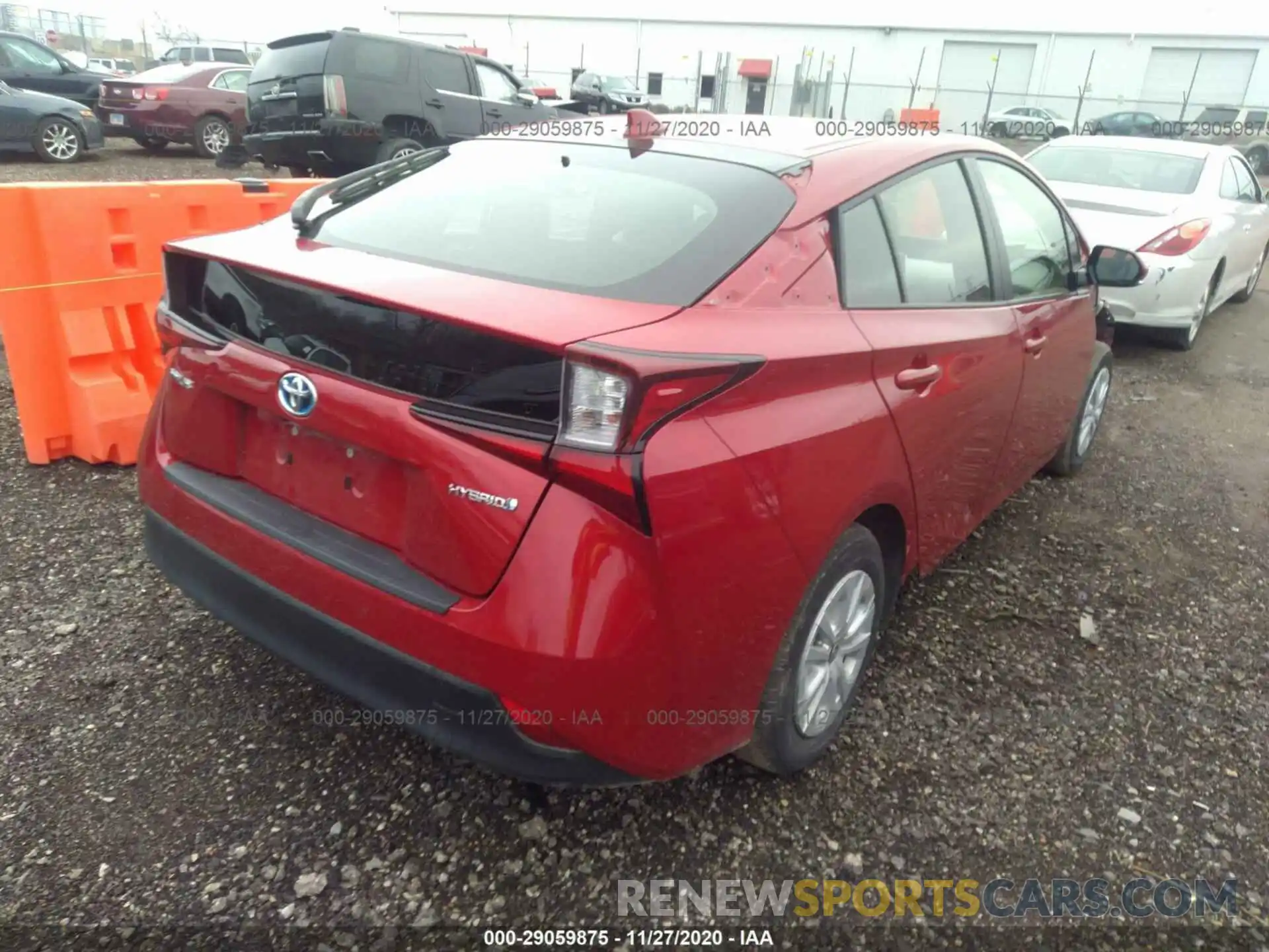 4 Photograph of a damaged car JTDKARFU2K3094484 TOYOTA PRIUS 2019