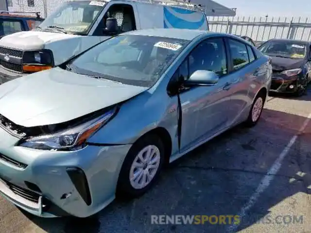 2 Photograph of a damaged car JTDKARFU2K3094808 TOYOTA PRIUS 2019