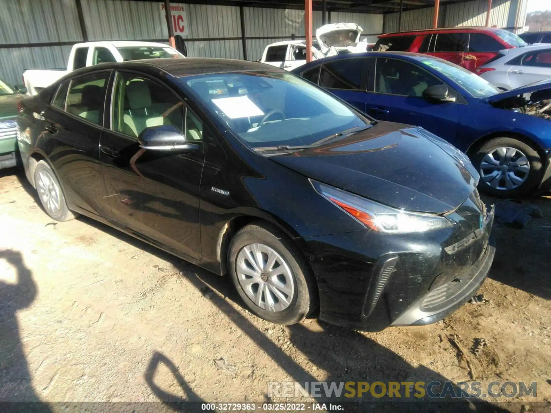 1 Photograph of a damaged car JTDKARFU2K3095215 TOYOTA PRIUS 2019