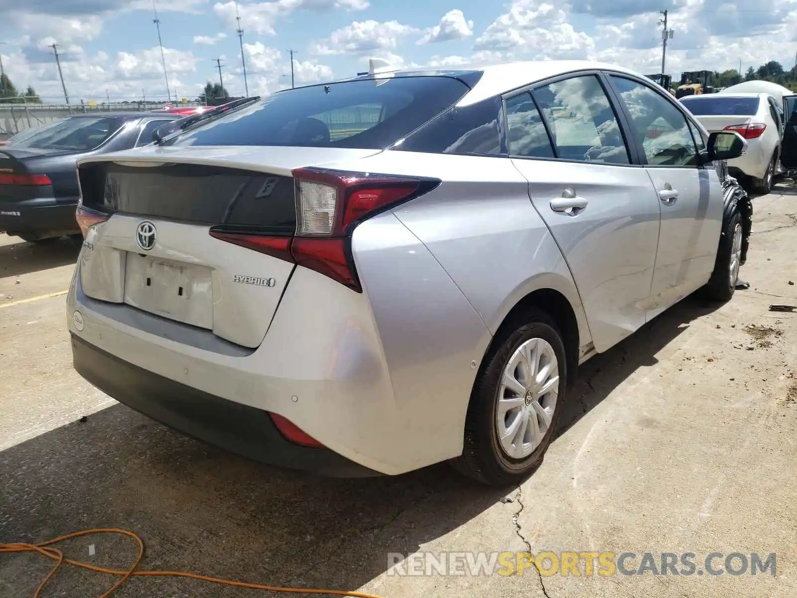 4 Photograph of a damaged car JTDKARFU2K3096154 TOYOTA PRIUS 2019