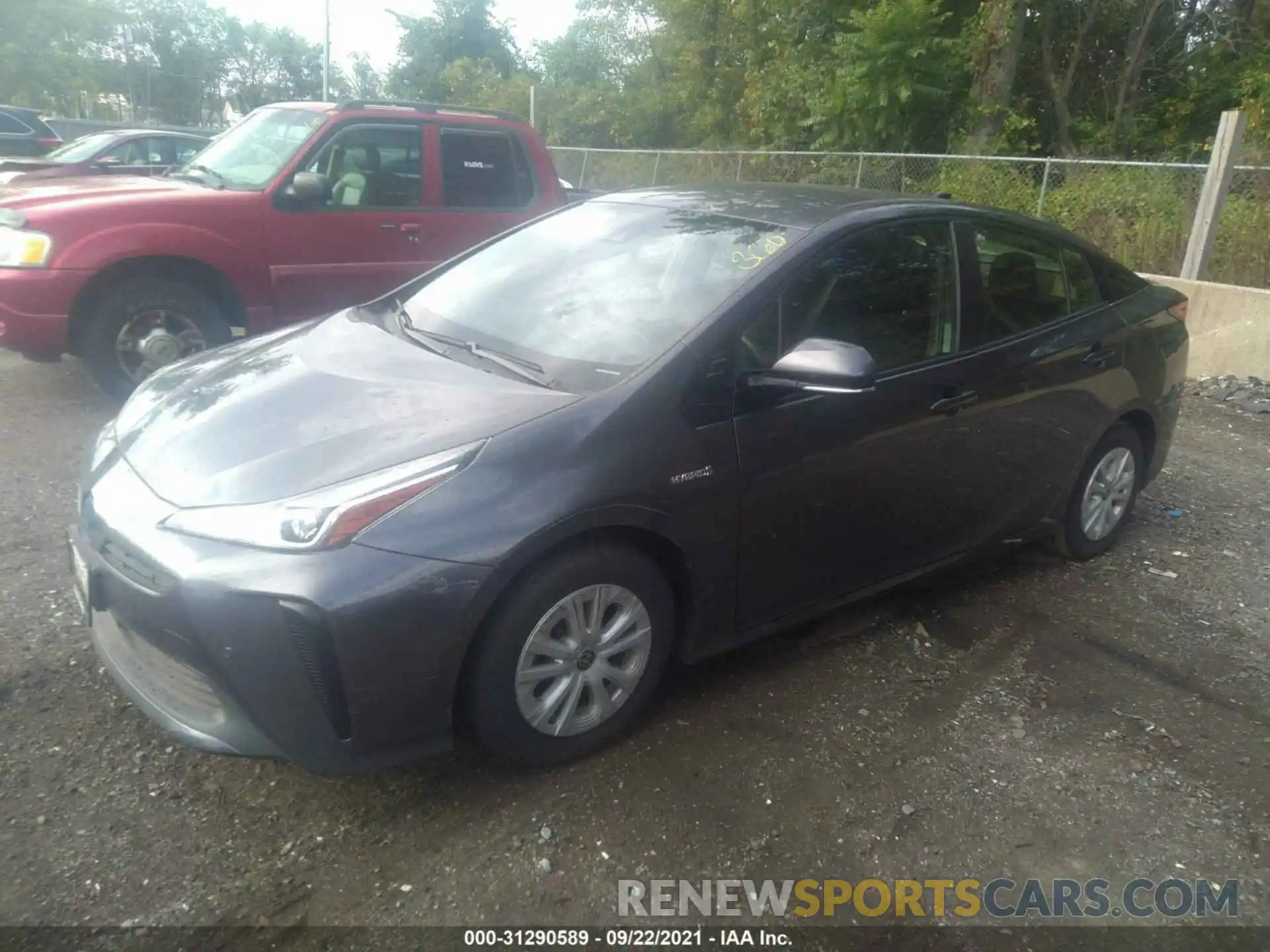 2 Photograph of a damaged car JTDKARFU2K3096736 TOYOTA PRIUS 2019