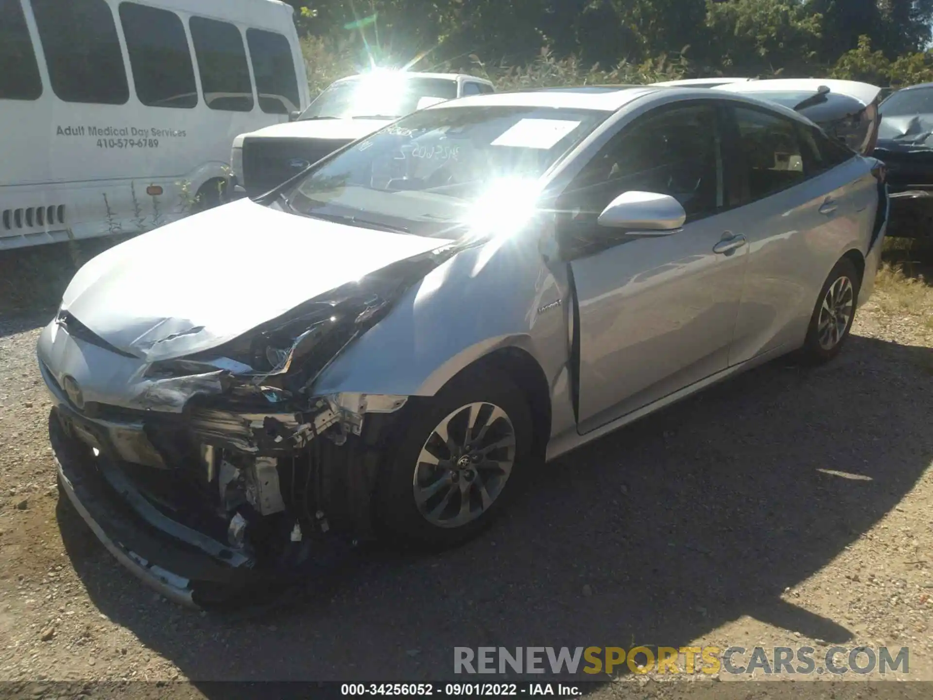 2 Photograph of a damaged car JTDKARFU2K3097773 TOYOTA PRIUS 2019