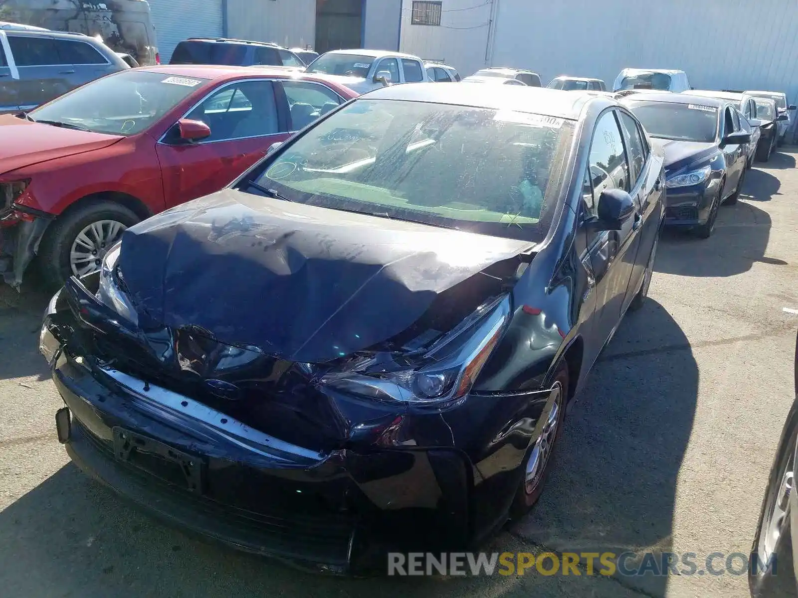 2 Photograph of a damaged car JTDKARFU2K3097787 TOYOTA PRIUS 2019